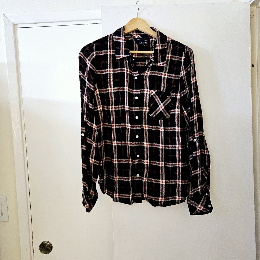 NEW Woman Plaid Shirt Tommy Hilfiger Size S